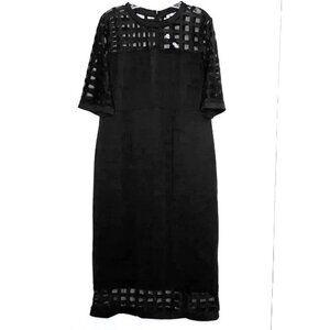 Asos Maternity Womens Black Midi Dress Size 12 Tall New With Tags